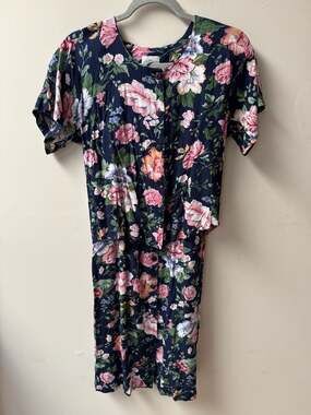 Vintage Windridge Small 2-Piece Floral Print Top and Skirt Set